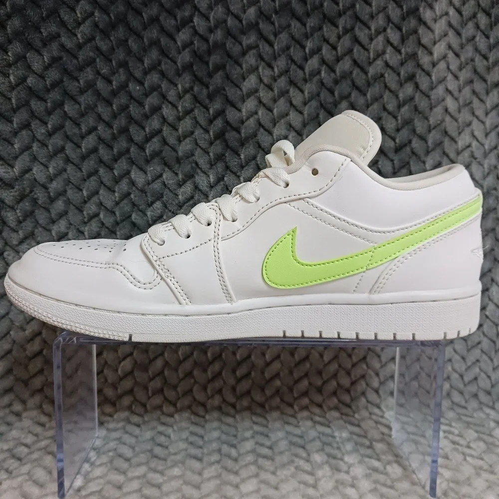 Air Jordan 1 Low White Multi Color Swoosh Men's Sneakers Shoes Size 8